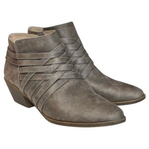 Life Stride Booties - Taupe Prairie Ankle Boots - 9.5W